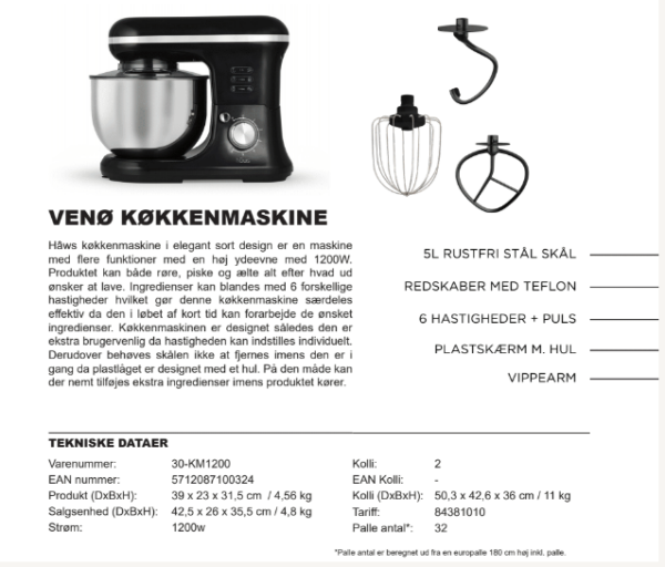 VENØ KØKKENMASKINE - Image 2