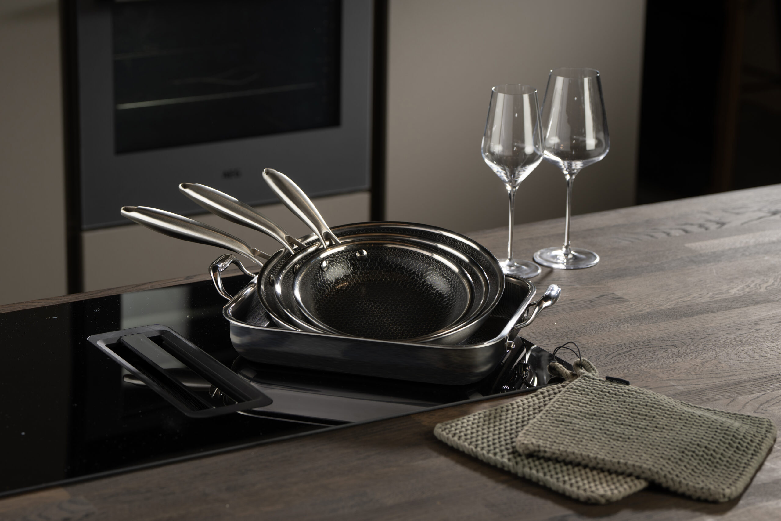 Hexagon pandesæt 4 dele.