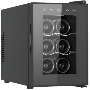 Vinkøleskab Temptech til 6 flasker med glasfront