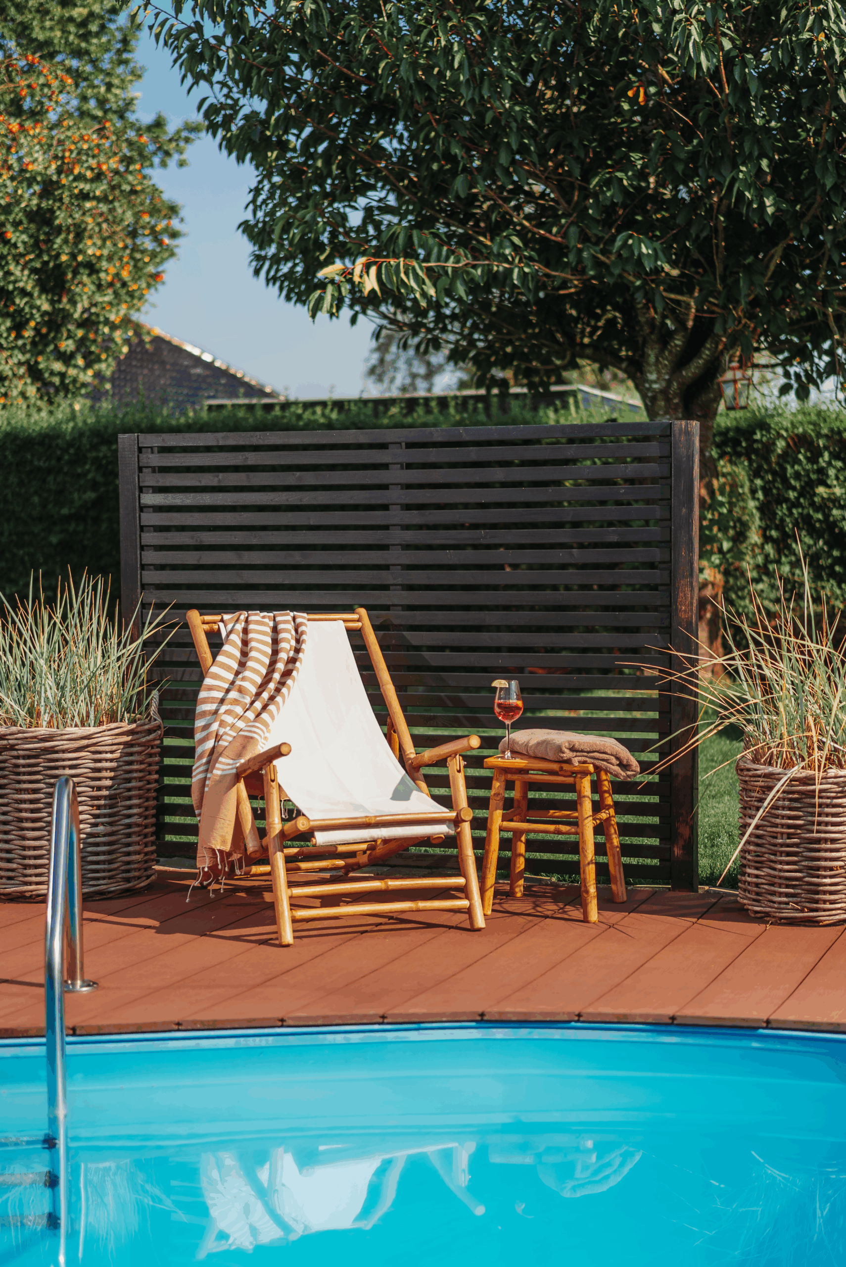 2 stk Nooka bambusstol med armlæn - terrasse