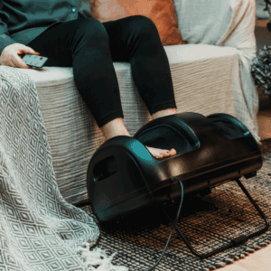 Afslapning med FOD- OG LÆG- MASSAGEAPPARAT