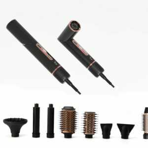 HOT AIRSTYLER DELUXE 8 DELE - Auto-Wrap curls x 2 (højre og venstre side), Paddle Brush, Oval Brush, Diffuser, Volume brush, Styling Concentrator x 2