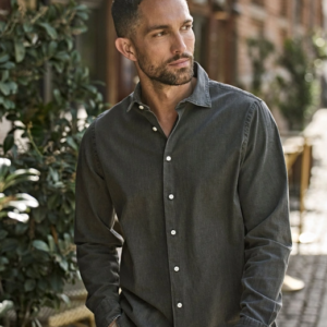 Teejay Denim Shirt Style 4004 garment washed stretch denim skjorte