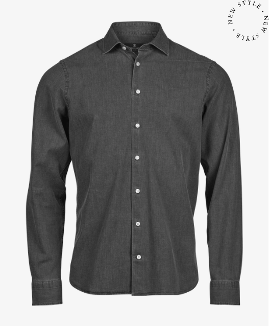 Teejay Denim Shirt Style 4004 – Stretch Denim Skjorte i Bomuld - Billede 2
