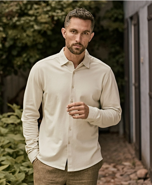 Luxury Stretch Shirt 1416 økologisk bomuld stretch skjorte herre