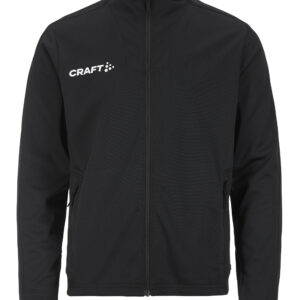 Evolve 2.0 Full Zip Jacket Jr sort – børnejakke til sport med logo og navn