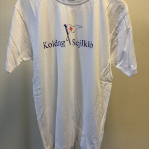 Hvid T-shirt børn i bomuld med Kolding Sejlklub logo