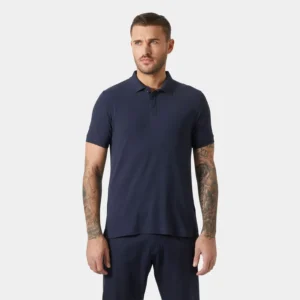 Polo shirt herre navy med Kolding Sejlklub logo hurtigtørrende