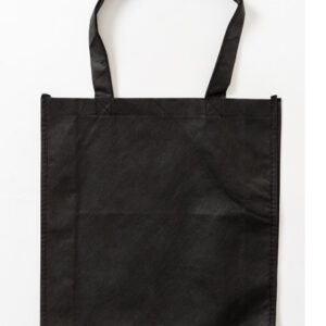 Sort mulepose til tryk XT33 i non woven materiale med plads til logo og navn