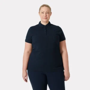 Polo shirt dame navy i økologisk bomuld med Kolding Sejlklub logo
