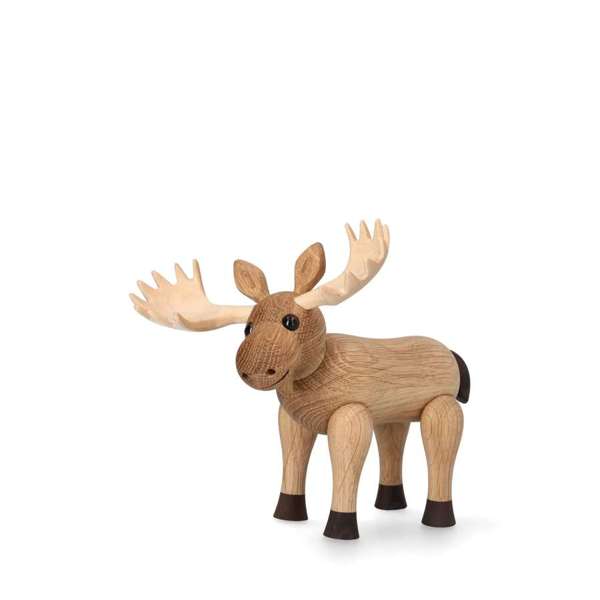 træfigur elg Harald i FSC træ nordisk design