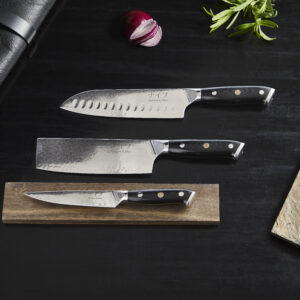 Damascus knivsæt Hâws santoku utility grøntsagskniv