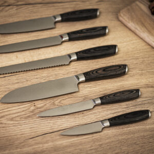 Damascus knivsæt 6 dele Hâws G10