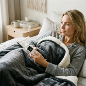 elektrisk varmetæppe flannel sherpa 180x160 cm