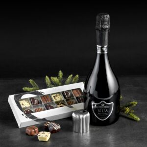 Georg Jensen champagneprop gavepakke med prosecco og chokolade
