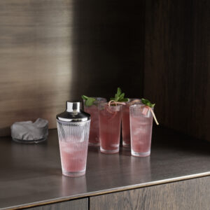 Pilastro cocktail shaker med long drikkeglas 0.3 l – 12 stk glas og shaker