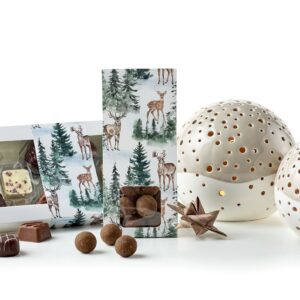 Kähler Nobili fyrfadsstager Ø12 og Ø14 cm med chokolade