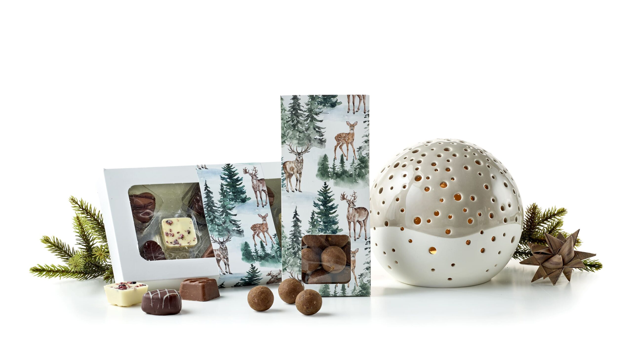 Kähler Nobili fyrfadsstage Ø14 cm med chokolade