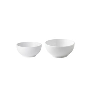 royal copenhagen hvid riflet skålesæt porcelæn